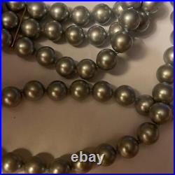 Bracelet And Choker Set Grey Majorca Faux Pearl Multiple Strand 14k White Gold Bracelet And Choker Set Grey Majorca Faux Pearl Multiple Strand 14k White Gold
