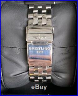 Breitling Chronomat 44mm Blue Stainless Steel AB0110 Chronograph Complete Set