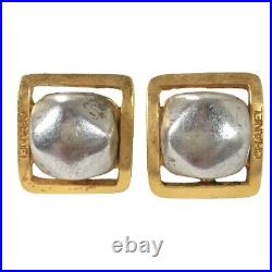 CHANEL earrings pearl vintage gold 98A set of 2