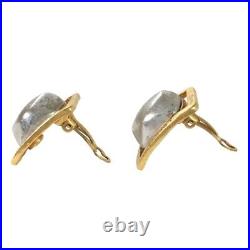 CHANEL earrings pearl vintage gold 98A set of 2