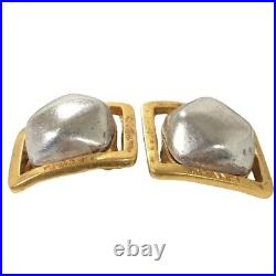 CHANEL earrings pearl vintage gold 98A set of 2