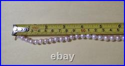 CP Pearl Necklace & Stud Earrings Jewelry Set 14K Gold Clasp Round Light Pink x3