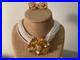 CRAFT-Brand-12-Str-White-Faux-Pearl-Gold-Tone-Flower-Necklace-Earrings-Set-01-sbls