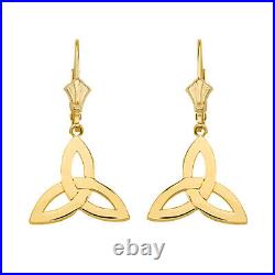 Celtic Trinity Knot Triquetra Drop Earring Set