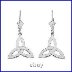 Celtic Trinity Knot Triquetra Drop Earring Set