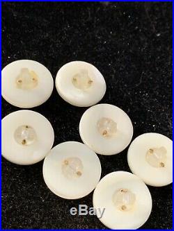 Chanel Buttons Set Of 7 Mother Of Pearl With Gold rare