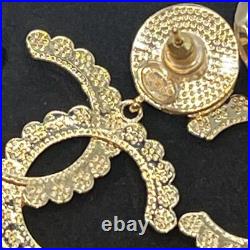 Chanel perfume Novelty VIP Gift Earring Jewellery Set New Pearl Gold