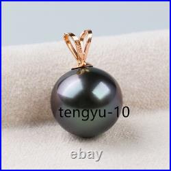Charming AAA 10-11 south sea Pearl Pendant&Earrings 18K Solid Rose Gold set