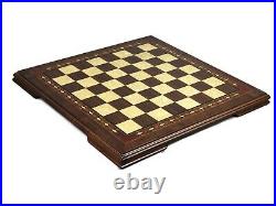 Chess Set Large Wooden Handmade Solid Walnut Helena Mother Of Pearl 19- 2618w