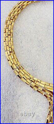 Crown Trifari Double Clasp Lucerne Drop Gold Tone Necklace, Earring Set NWT B636