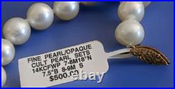 Culture Opaque Pearl Set 14k New In The Box $500 Mahahony Box