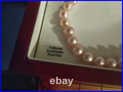 Cultured Freshwater Pearl Set 14k Gold