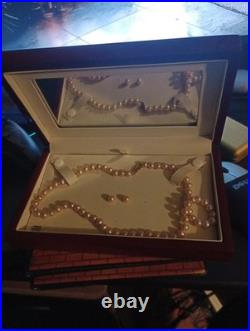 Cultured Freshwater Pearl Set 14k Gold