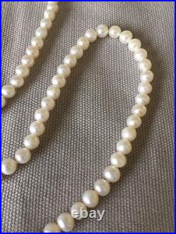Cultured Pearl Necklace And Bracelet Set 14K Yellow Gold