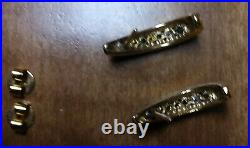DIAMOND & EMERALD HOOP EARRINGS (pierced)set in gold, 3/4 Drop, very nice