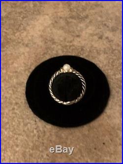 David Yurman ring size 6 set in 14KT Gold and Sterling Silver With Pearl