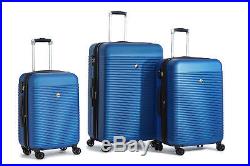 Delsey Luggage Panorama 3 Piece Expandable Spinner Trolley Luggage Set