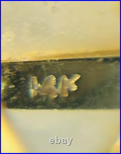 Earrings 14k Yellow Gold 11 mm Mabe Pearl Bezel Set Stud