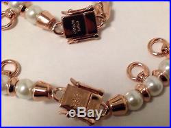 Eddie Borgo Pierced Heart Pearl Necklace and Bracelet Set with Gold Plating