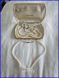 Elegant Antique Cultured Japanese AKOYA Saltwater Pearl Necklace Set (3)