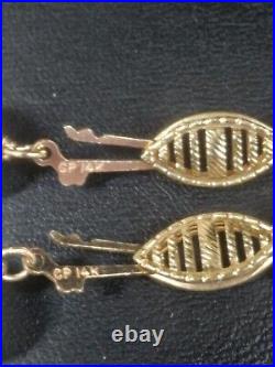 Estate 14K Gold Freshwater Pearl Necklace and Bracelet Matching Set 7.25 & 18