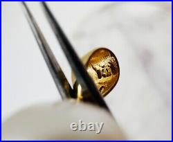 Estate 14K Yellow Gold Tri-Color Pearl Lever Back Earrings & Pendant SET, 5.2g