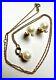 Estate-14k-Gold-Pearl-Diamond-18-Necklace-Earrings-Set-See-Appraisal-01-en