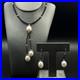 Estate-Faceted-Onyx-and-Pearl-Necklace-and-Earring-Set-14K-Gold-STUNNING-01-rny