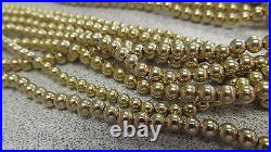 Estate Set of 10k Gold Bead Necklaces 72.7 grams 3 x 34 inch 1 x 32 inch