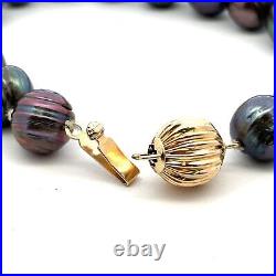 Exquisite 10-12 mm Tahitian Pearl 18 Necklace & 7 Bracelet Set- 14K Gold Clasp