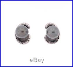 Fancy Set South Sea Graduated Strand Of Pearls & Pearl Earrings 14k White Gold