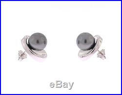 Fancy Set South Sea Graduated Strand Of Pearls & Pearl Earrings 14k White Gold