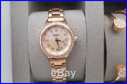 FOSSIL Blythe Three-Hand Rose Gold-Tone Stainless Steel Watch & Jewelry Gift Set