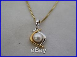 Fantastic 14K Gold & Pearl Earrings and Necklace Set