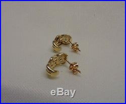 Fine Diamond Set Drop Earrings in 9ct Yellow Gold- Length 14mm -2.6 grams