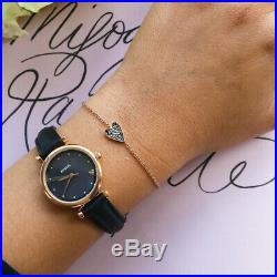 Fossil ES4506SET Carlie Mini Black Leather Ladies' Watch and Bracelet Box Set
