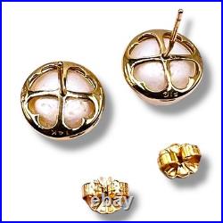 Fresh Water Pearl and Diamond 14k Yellow Gold Earrings & Pendant Jewelry Set 17