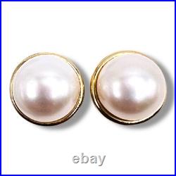 Fresh Water Pearl and Diamond 14k Yellow Gold Earrings & Pendant Jewelry Set 17