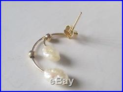 Freshwater Baroque Pearl Necklace with 14kt. Gold Beaded Accents & Earrings Set