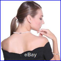 Freshwater Cultured Pearl Necklace Set Includes Stunning Bracelet and Stud Earri