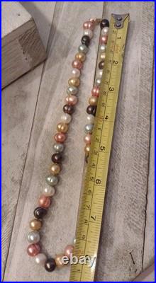 Freshwater Pearl 14k Gold Clasp Vintage Estate Necklace Bracelet Set Multicolor