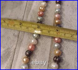 Freshwater Pearl 14k Gold Clasp Vintage Estate Necklace Bracelet Set Multicolor