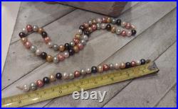 Freshwater Pearl 14k Gold Clasp Vintage Estate Necklace Bracelet Set Multicolor