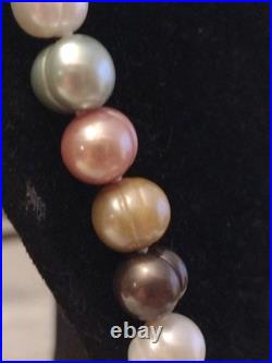 Freshwater Pearl 14k Gold Clasp Vintage Estate Necklace Bracelet Set Multicolor