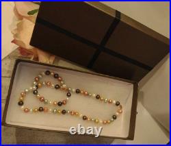 Freshwater Pearl 14k Gold Clasp Vintage Estate Necklace Bracelet Set Multicolor