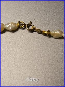 Freshwater Pearl Necklace and Earring Set with 14K Gold Beads & Clasp 19