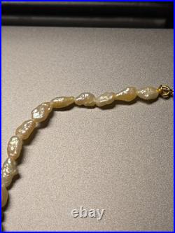 Freshwater Pearl Necklace and Earring Set with 14K Gold Beads & Clasp 19