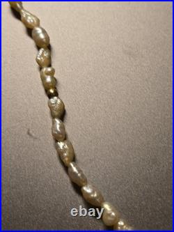 Freshwater Pearl Necklace and Earring Set with 14K Gold Beads & Clasp 19