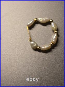 Freshwater Pearl Necklace and Earring Set with 14K Gold Beads & Clasp 19