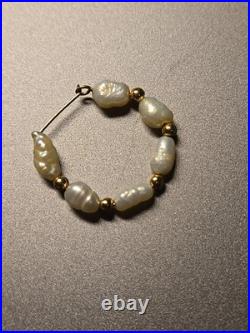 Freshwater Pearl Necklace and Earring Set with 14K Gold Beads & Clasp 19